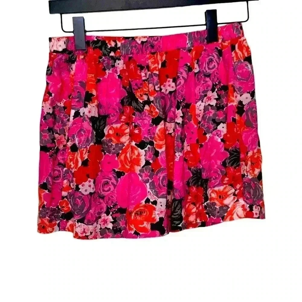 Supre bright floral summer skirt, size medium,  EUC